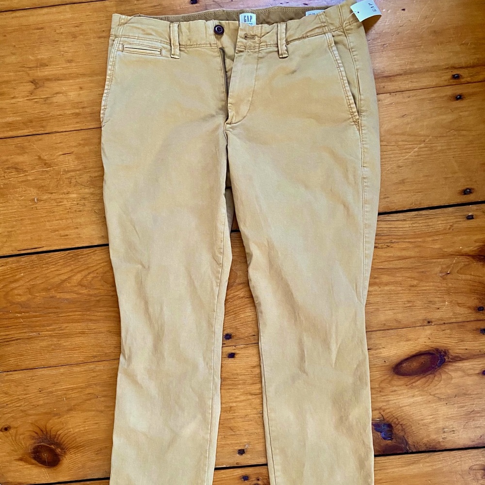 Yellow/khaki Gap straight leg pants